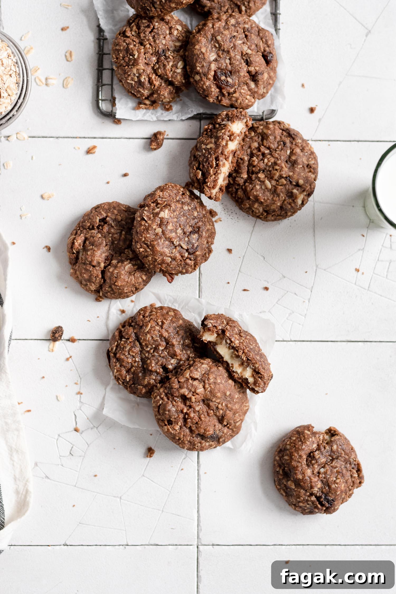 cookies scattered on table