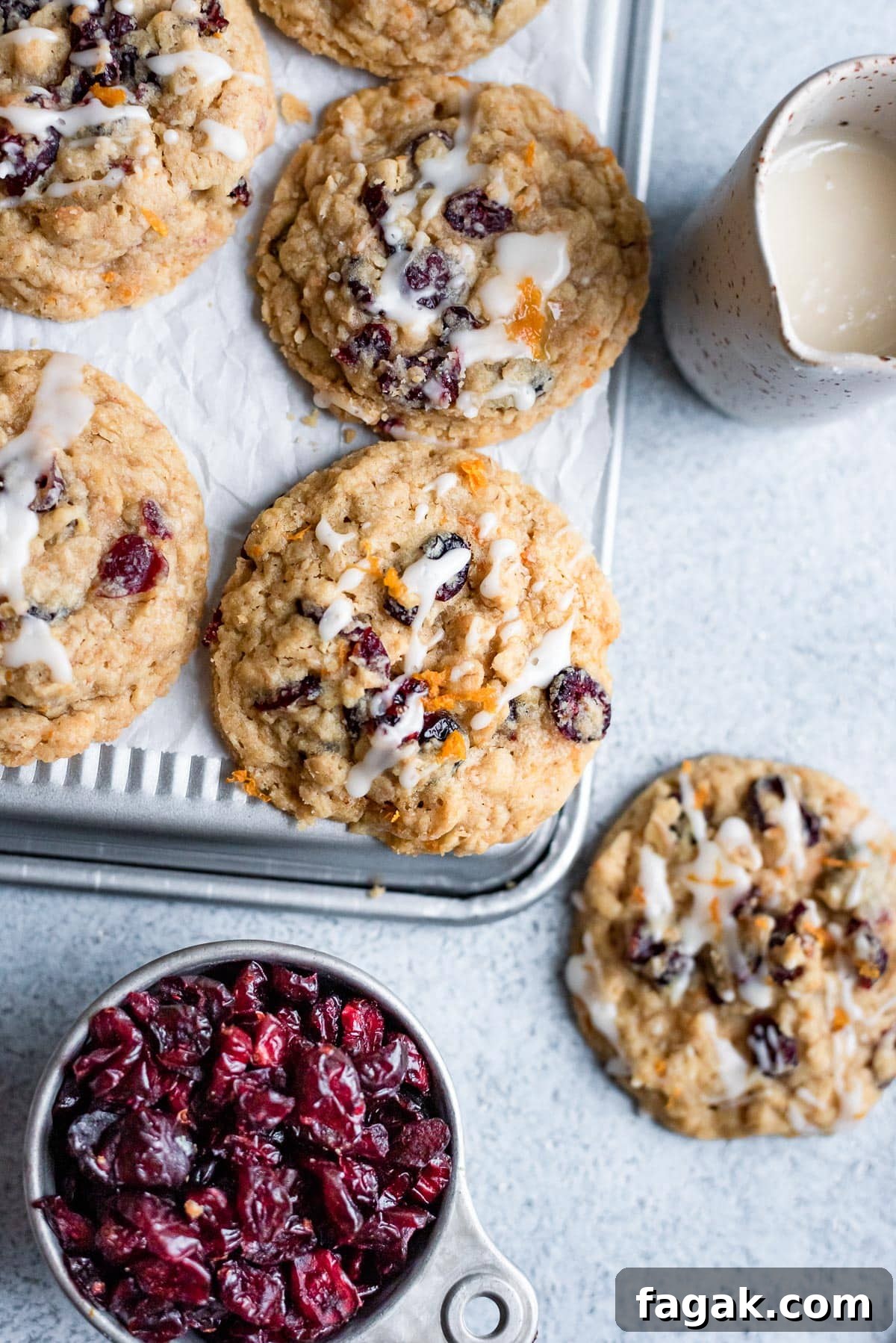overhead cookies on upside down baking sheet