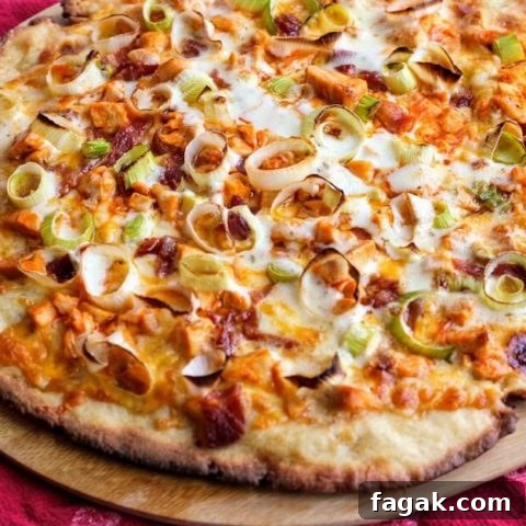 Gluten-Free Leeky Chicken Pizza