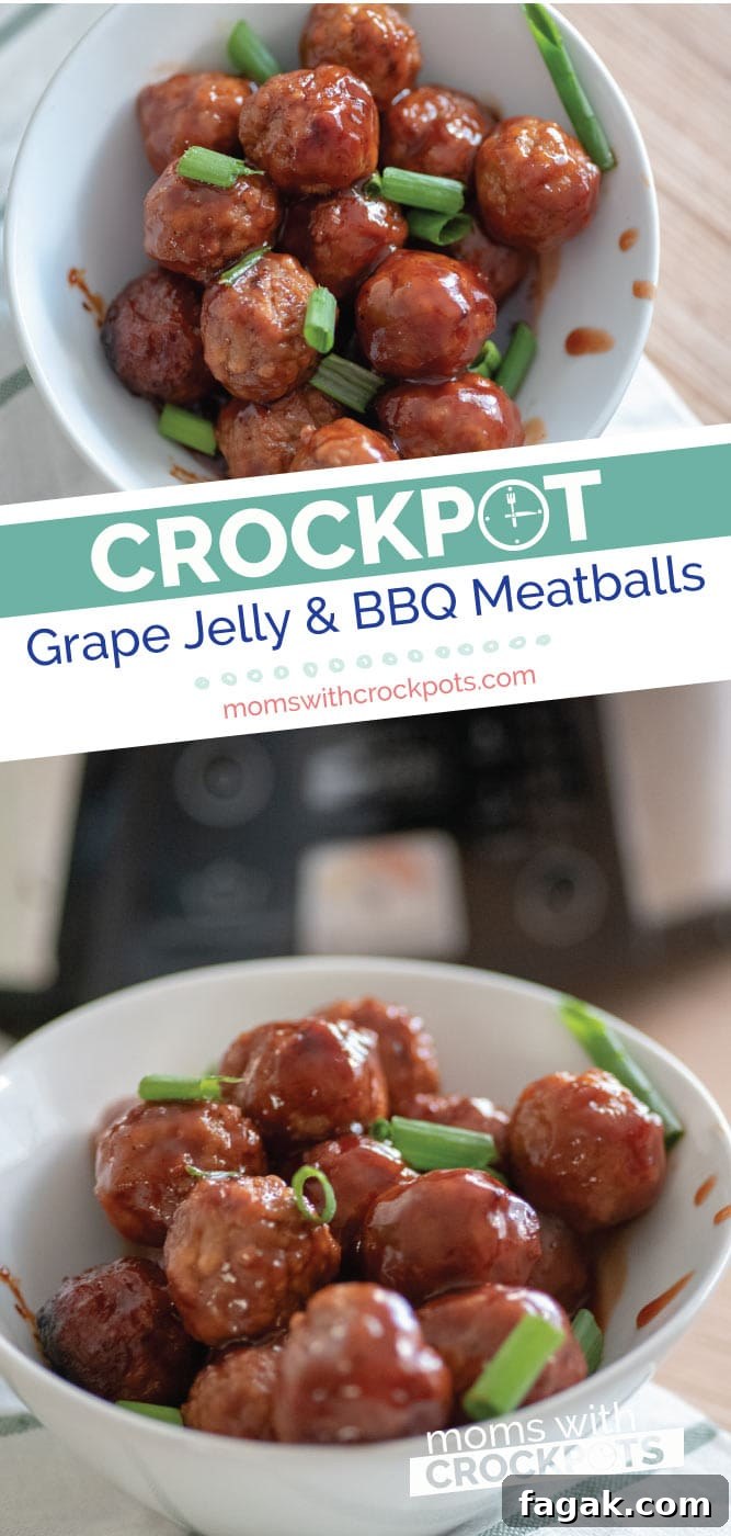 Crockpot Grape Jelly & Bbq Meatballs