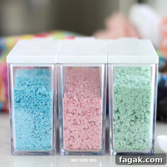 Cloud Dough Fluff storage idea
