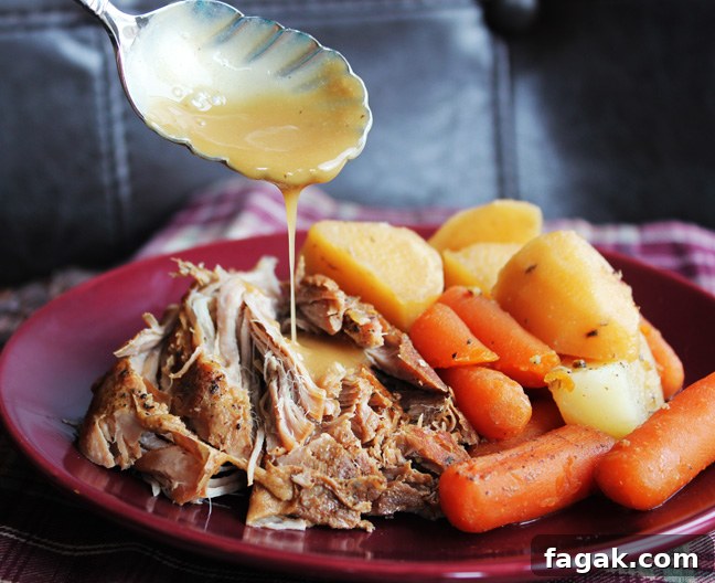 January Week 1 Meal Plan: Nutritious Recipes for the Month 15 Pork Roast with Vegetables and Gravy from Jamie Cooks It Up!