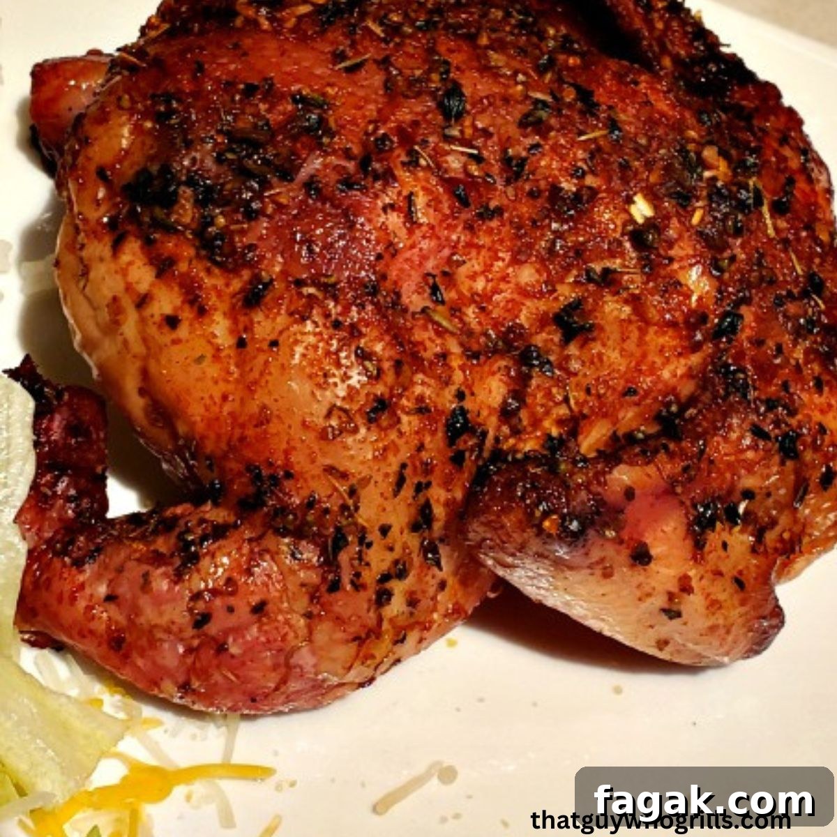 Sweet and Spicy Cornish Game Hen Served on a plate