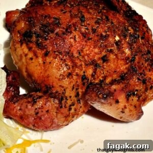 Sweet and Spicy Cornish Game Hen Served on a plate