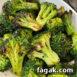 roasted broccoli in bowl