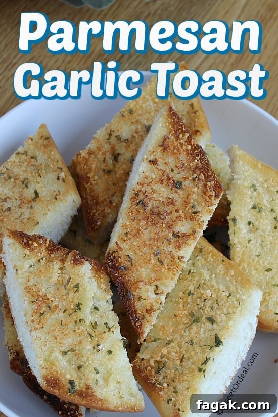 Pieces of garlic toast in a bowl.