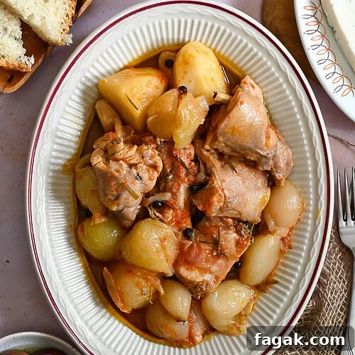 Greek Rabbit stew or stifado