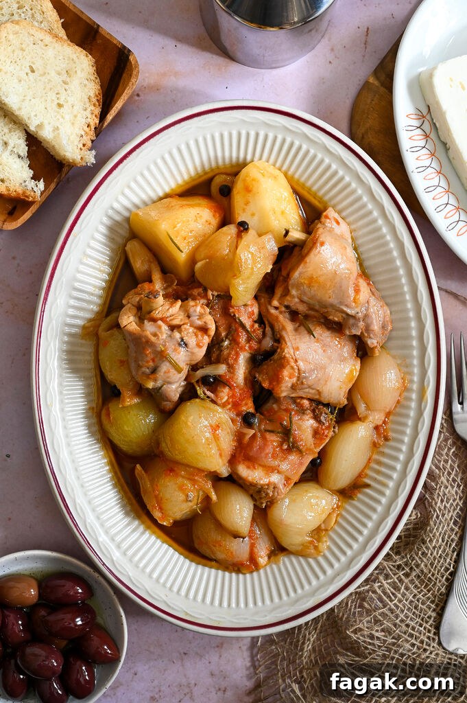 Greek Rabbit stew or stifado