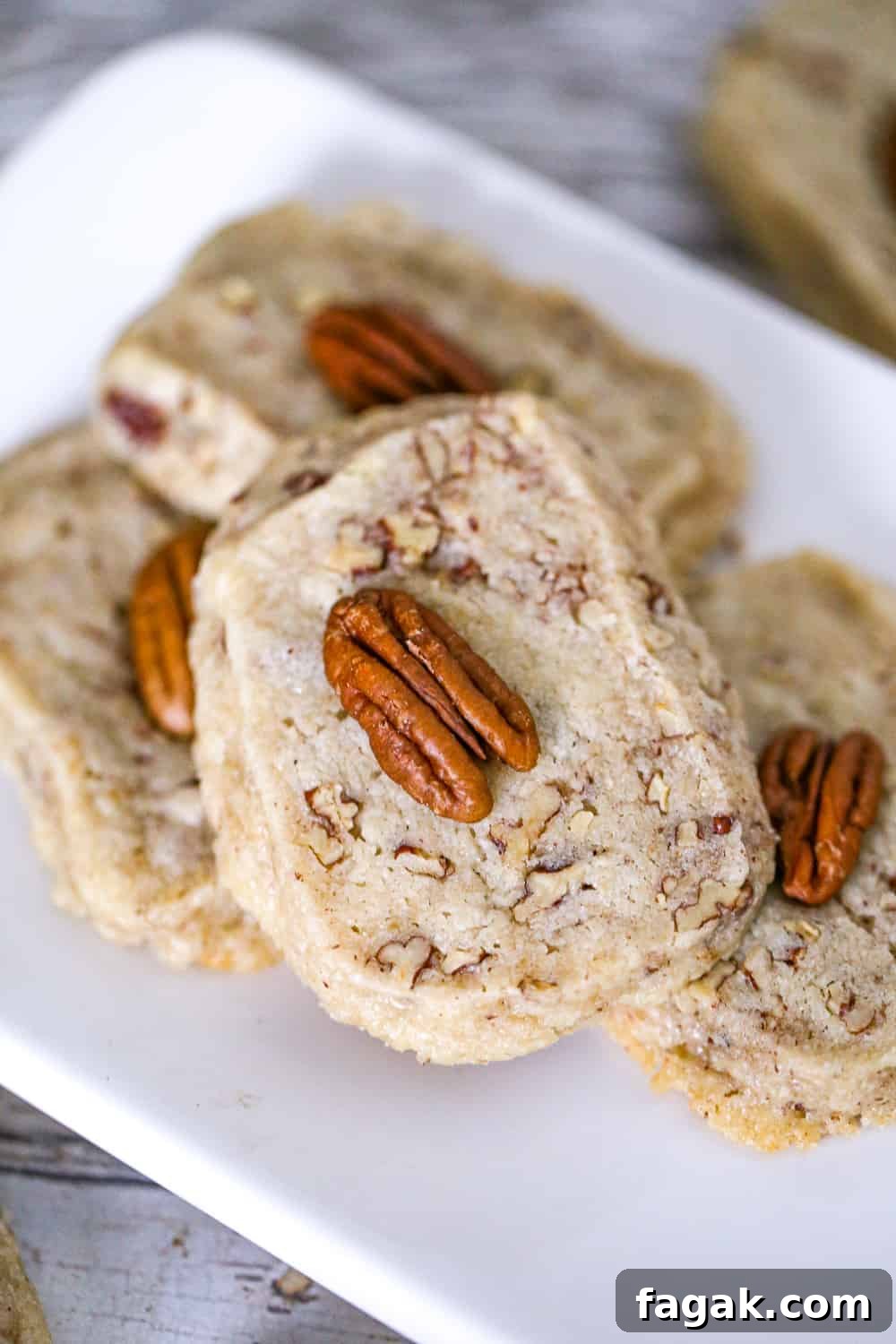 Homemade Pecan shortbread cookies