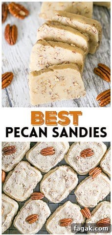 Homemade Pecan Sandies shortbread cookies recipe