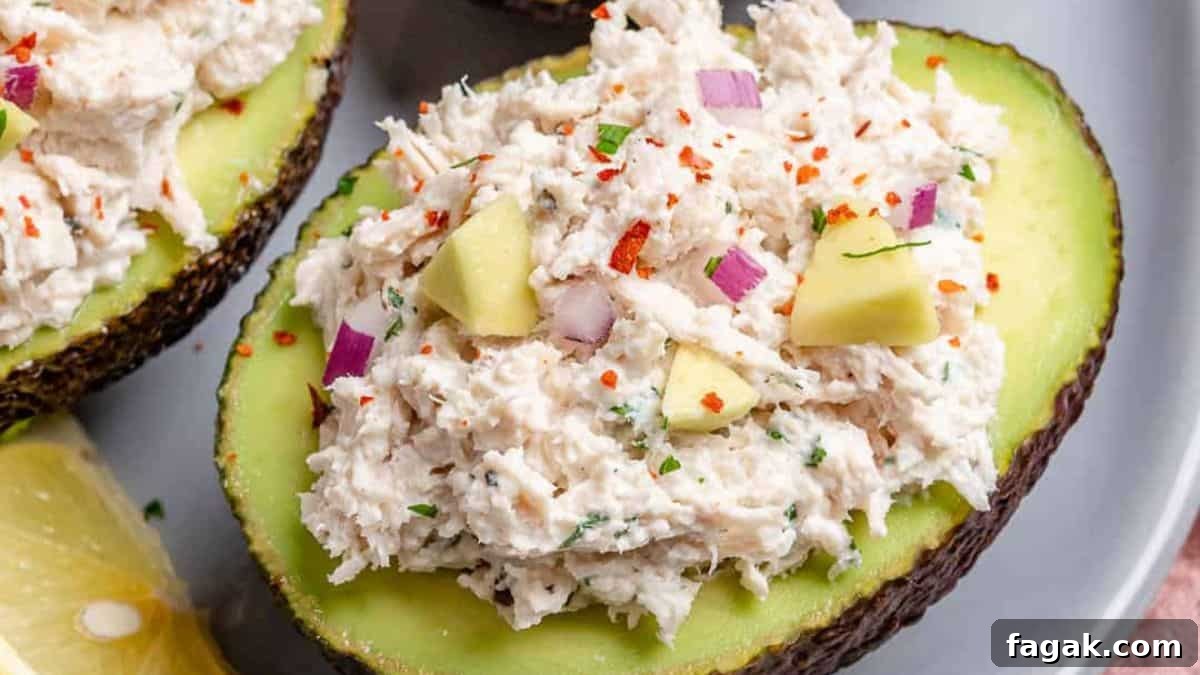 Healthy Chicken Salad Stuffed Avocados
