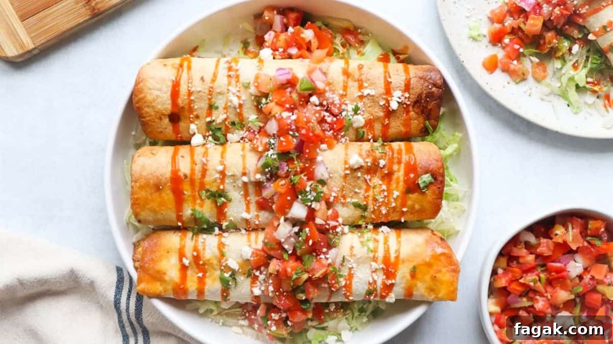 Air Fryer Chicken Flautas