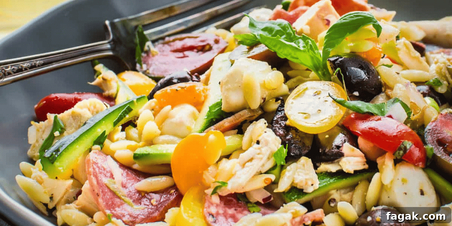 Lemon Orzo Salad With Chicken