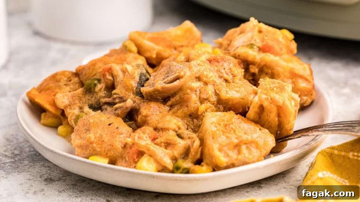Slow Cooker Chicken Biscuit Casserole {Chicken Bubble Up Casserole}