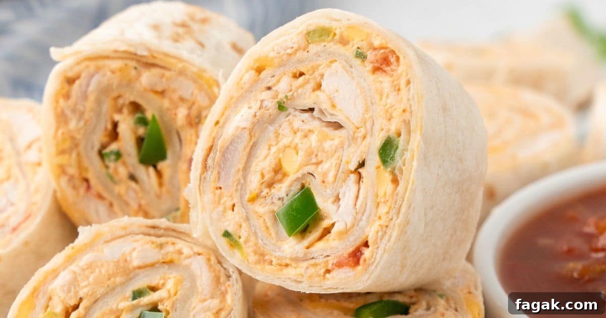Chicken Taco Pinwheels