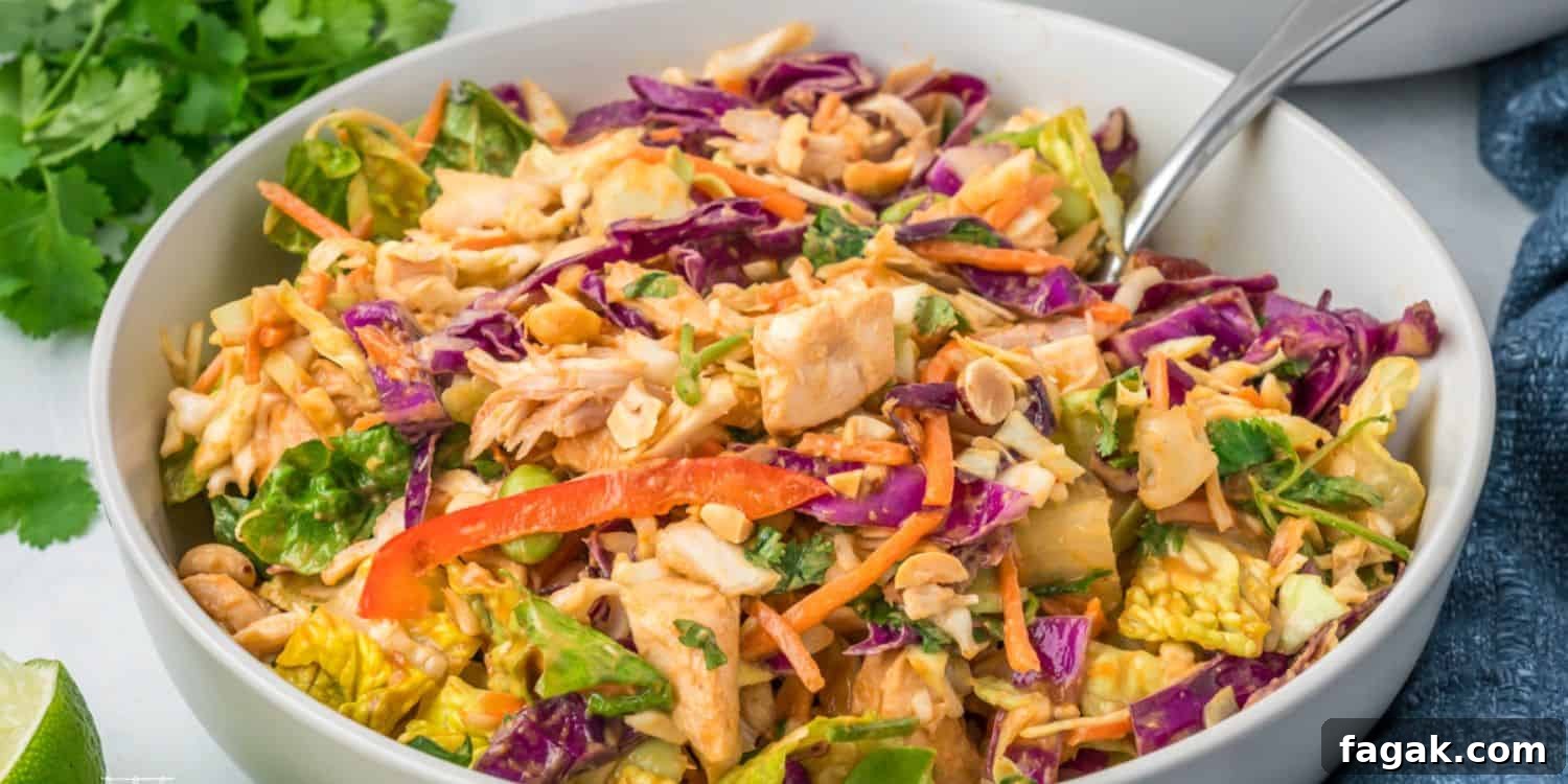 Thai Chicken Salad With Peanut Dressing