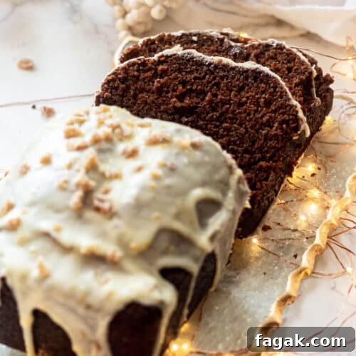 vegan gingerbread loaf cake