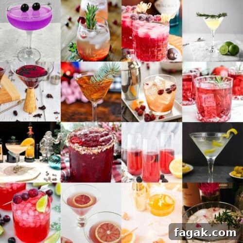 christmas gin cocktails