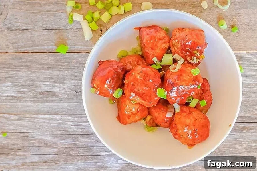 firecracker meatballs in a bowl for game day