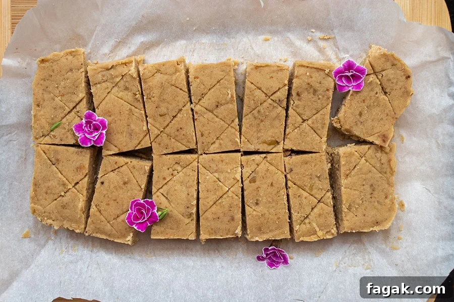 sliced blondies on a dessert platter