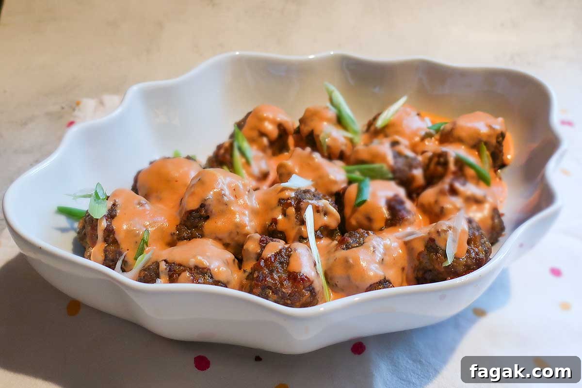 Saucy Swedish meatballs on a plate