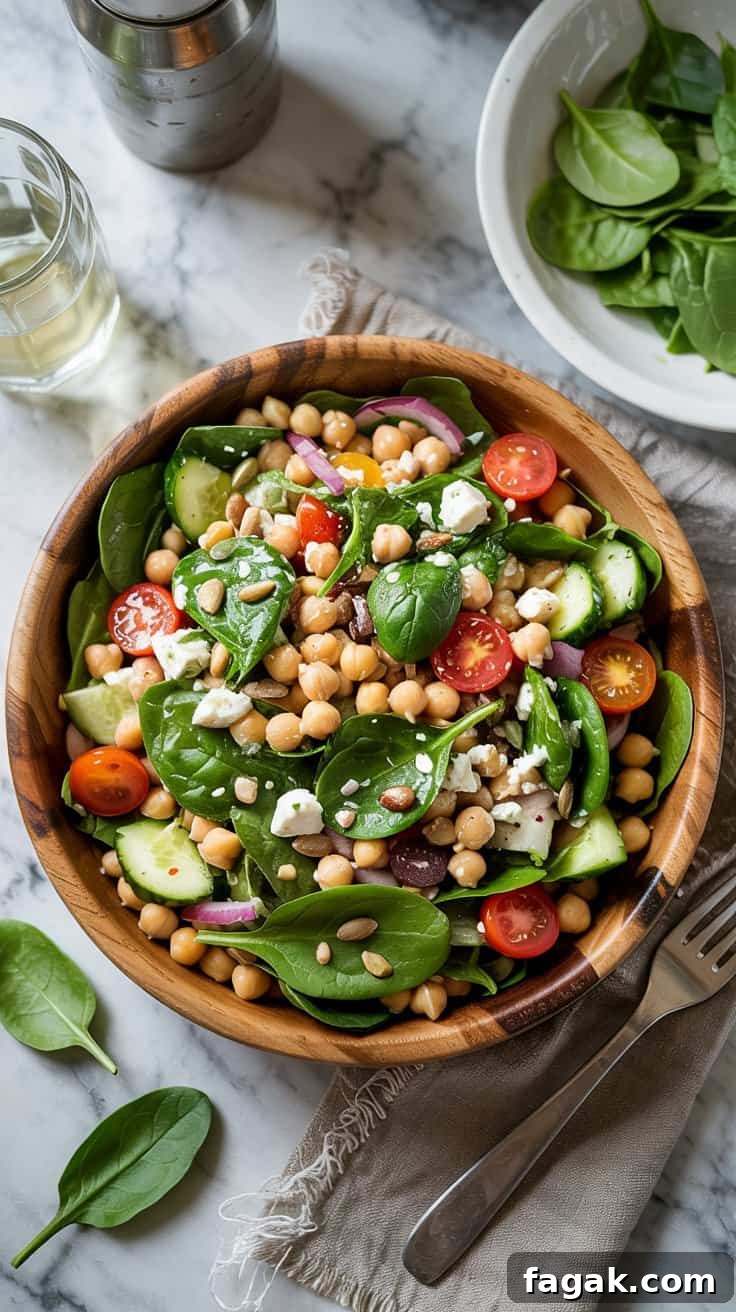 Chickpea & Spinach Salad