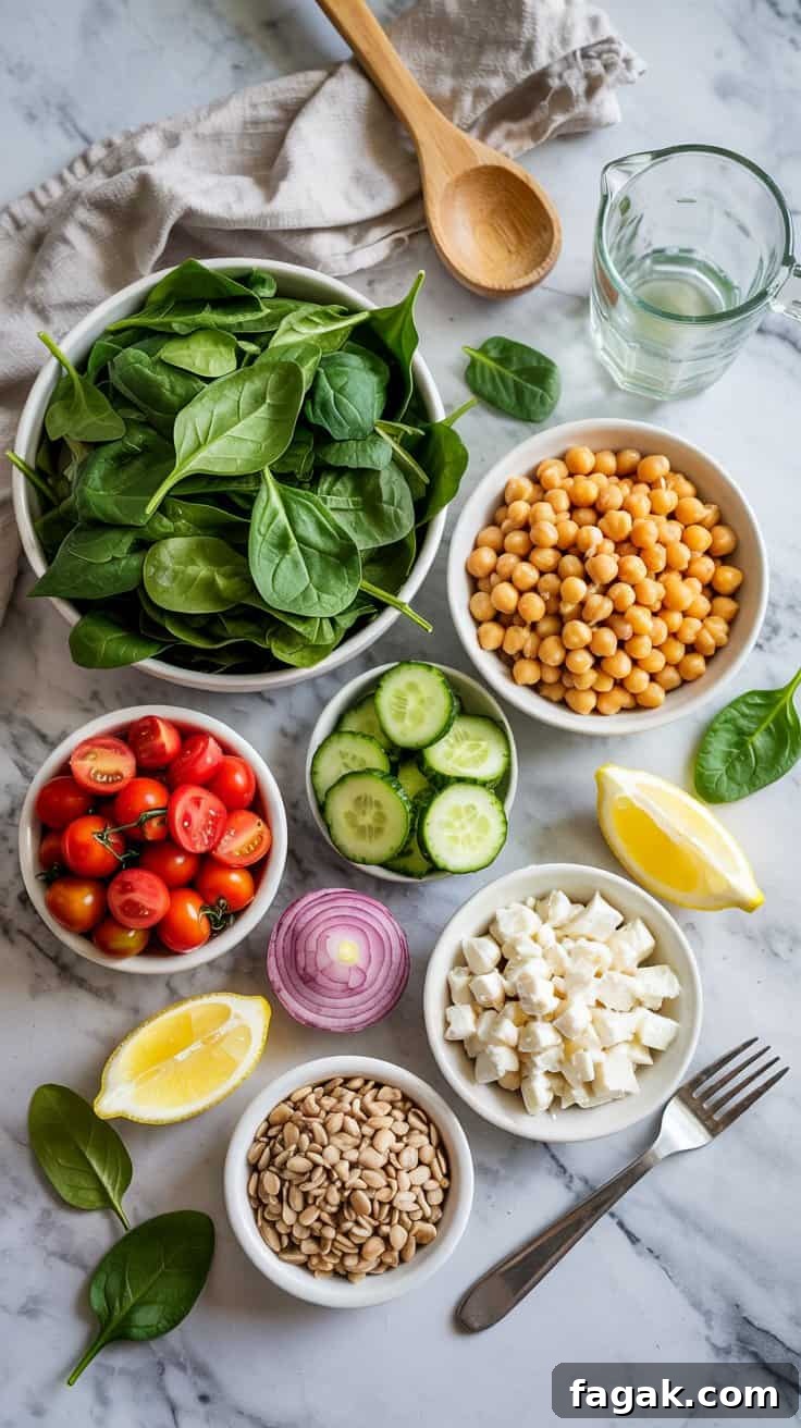 Chickpea & Spinach Salad