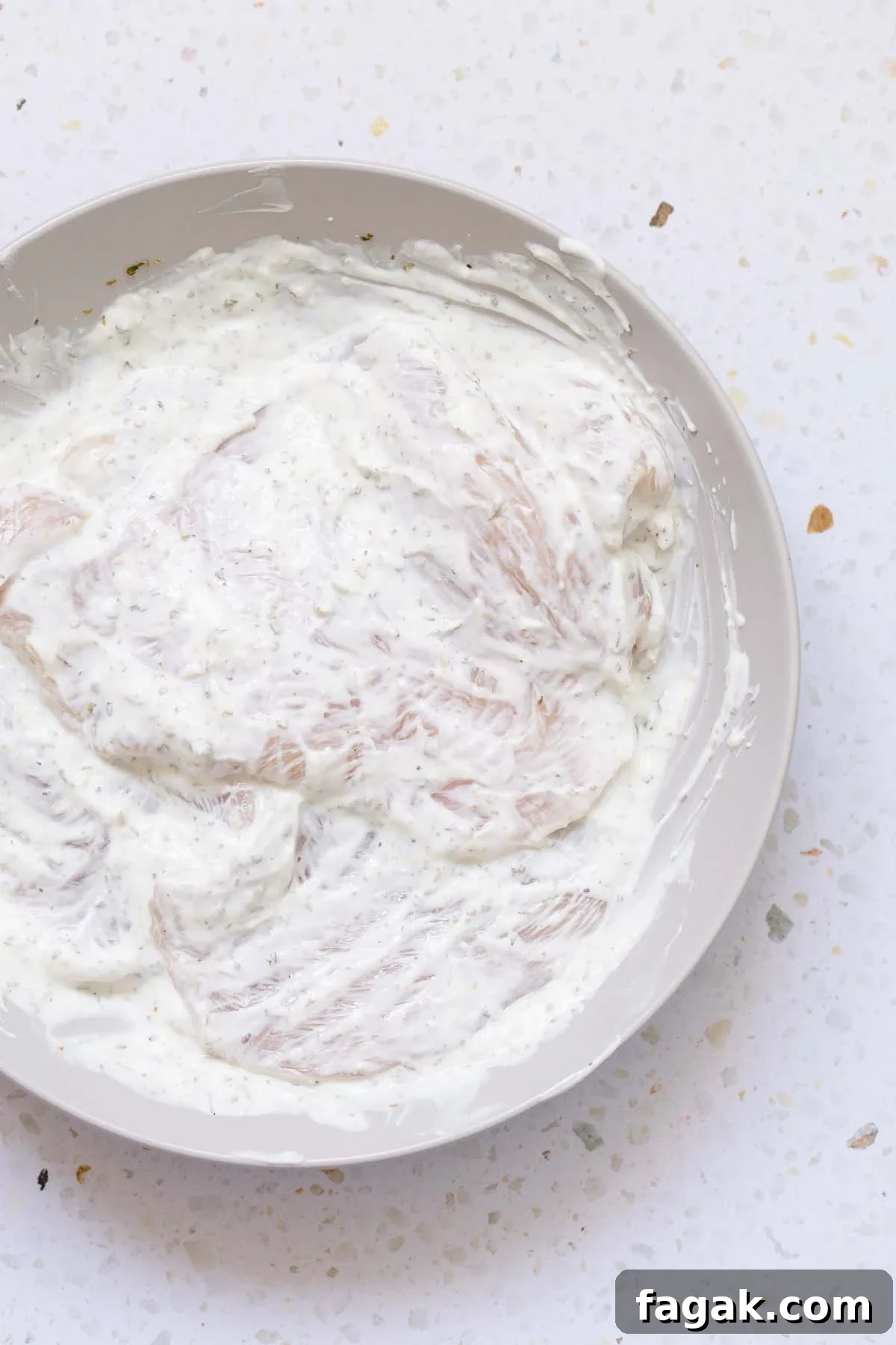 Marinating chicken in yogurt