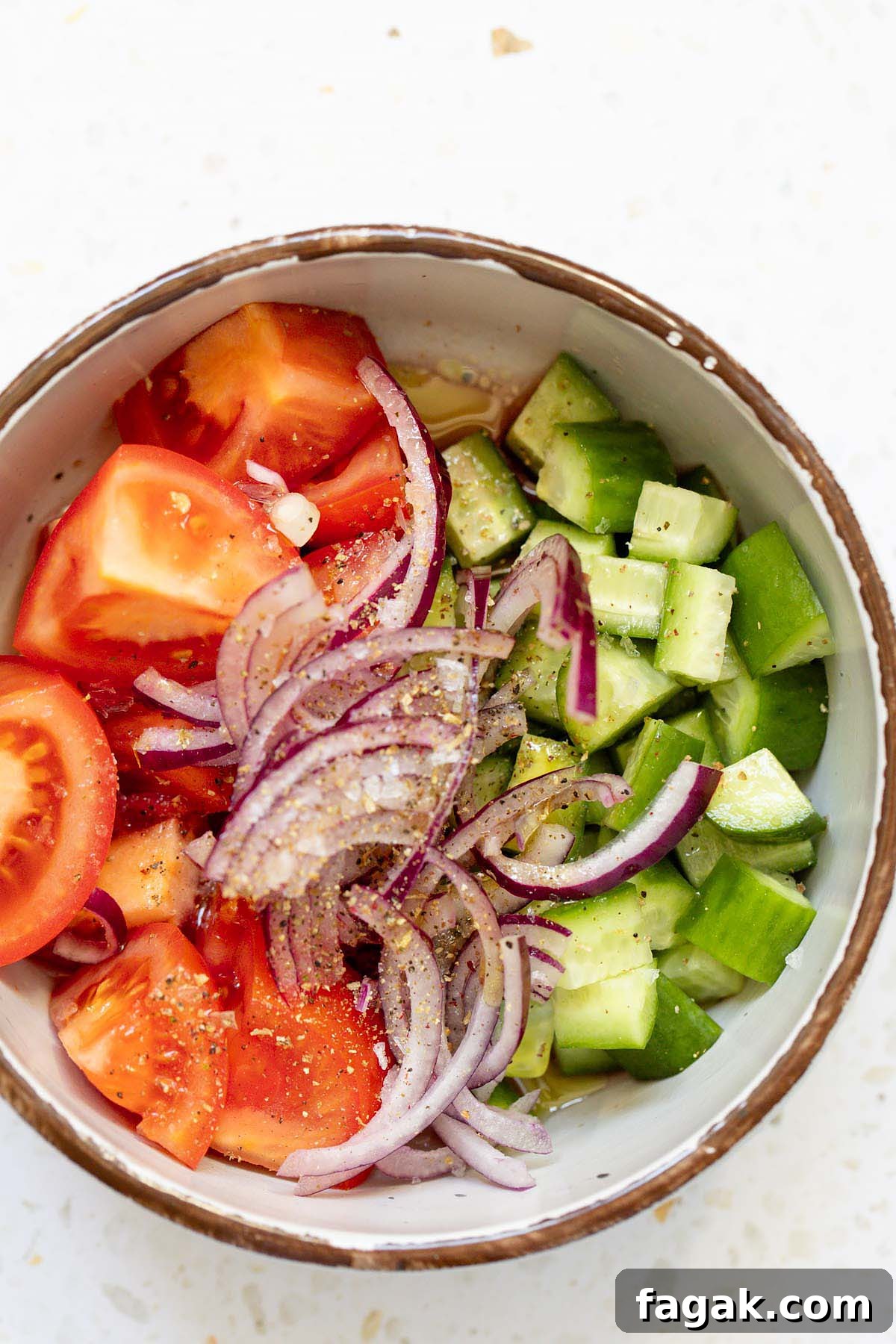 Tomato cucumber salad
