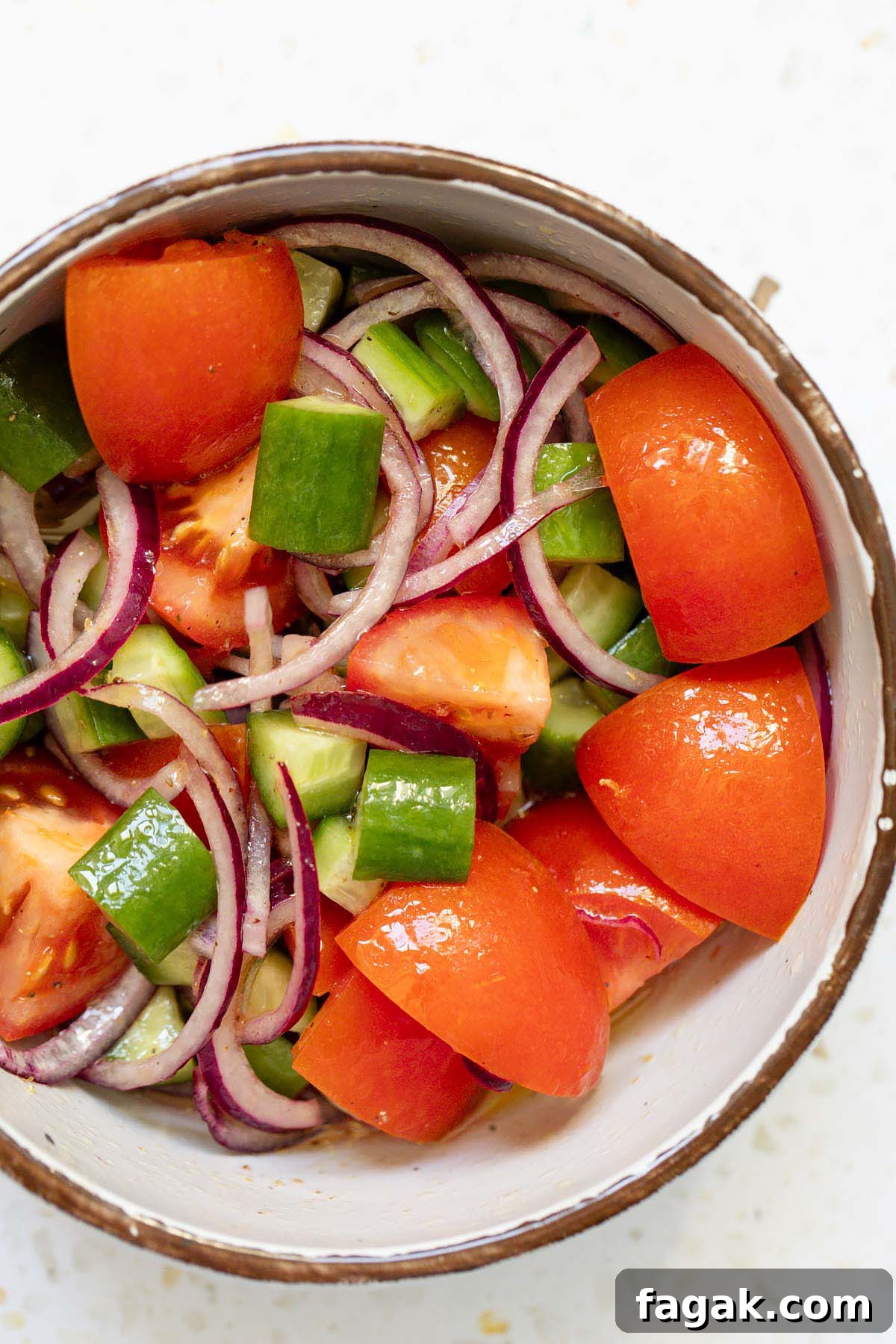 Tomato cucumber salad