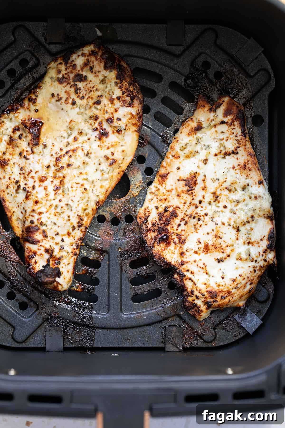Air fried yogurt marinated chicken