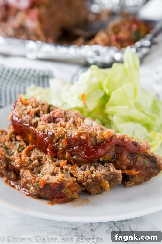 A close up of a plate of food, with Meatloaf and Dinner