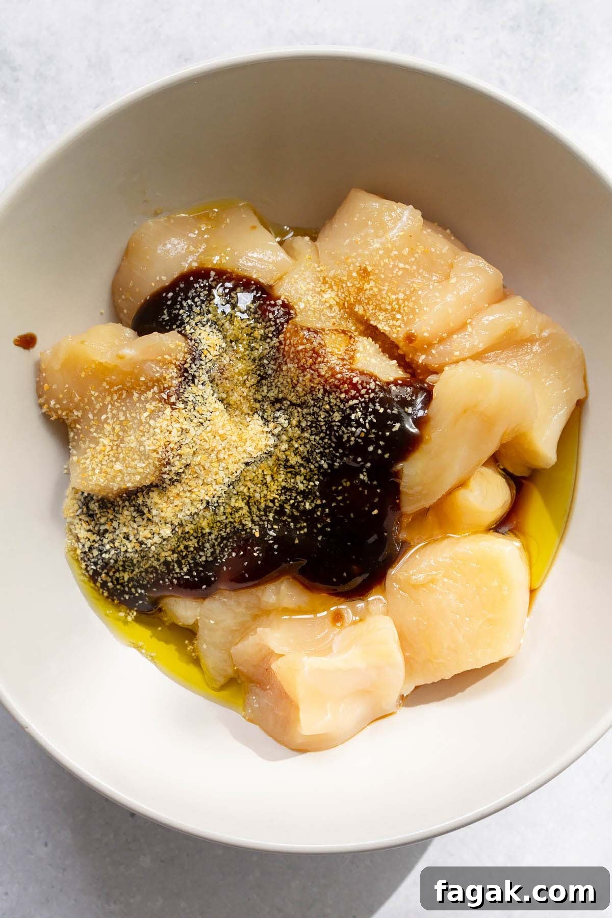 Chicken with seasonings