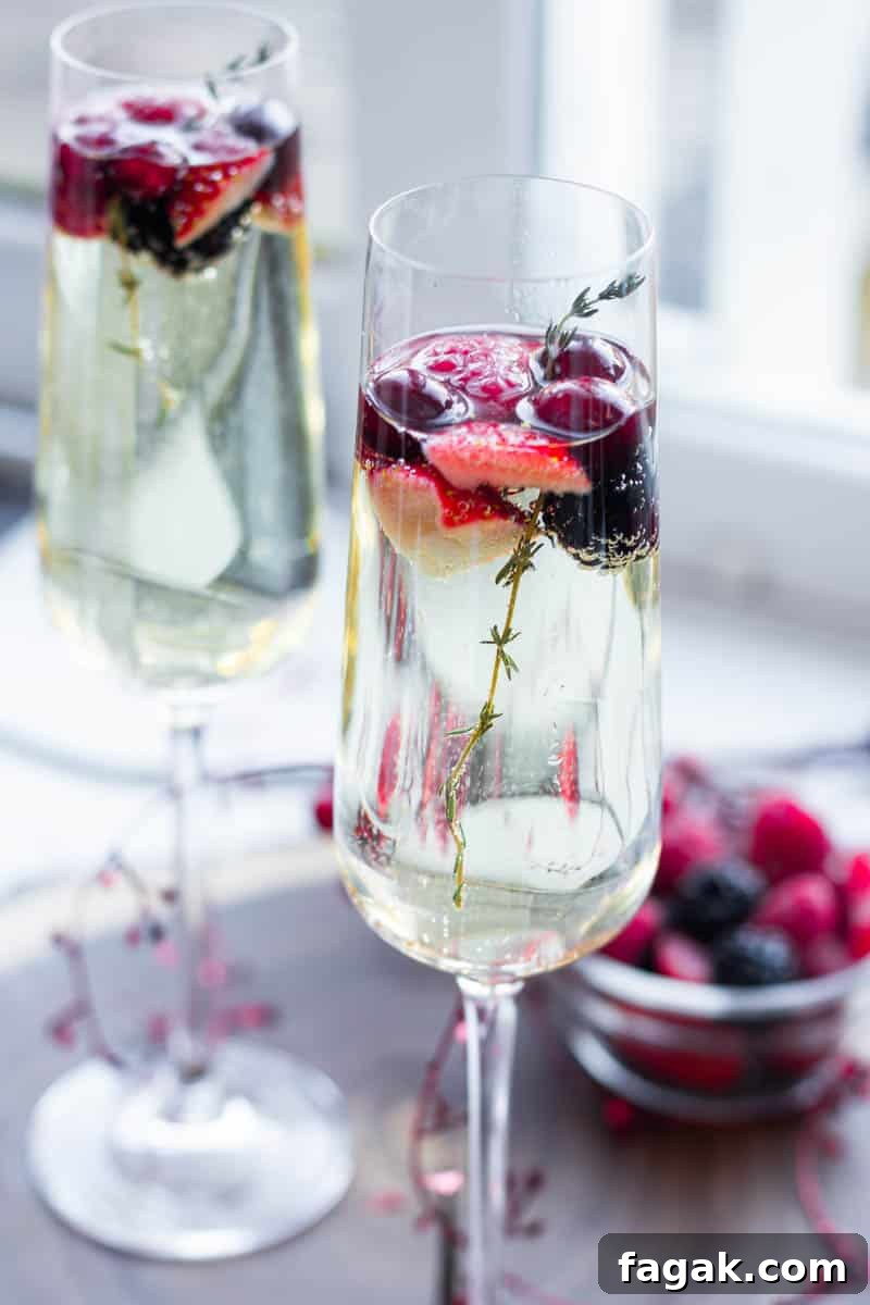 Berry and Thyme Hugo Spritz