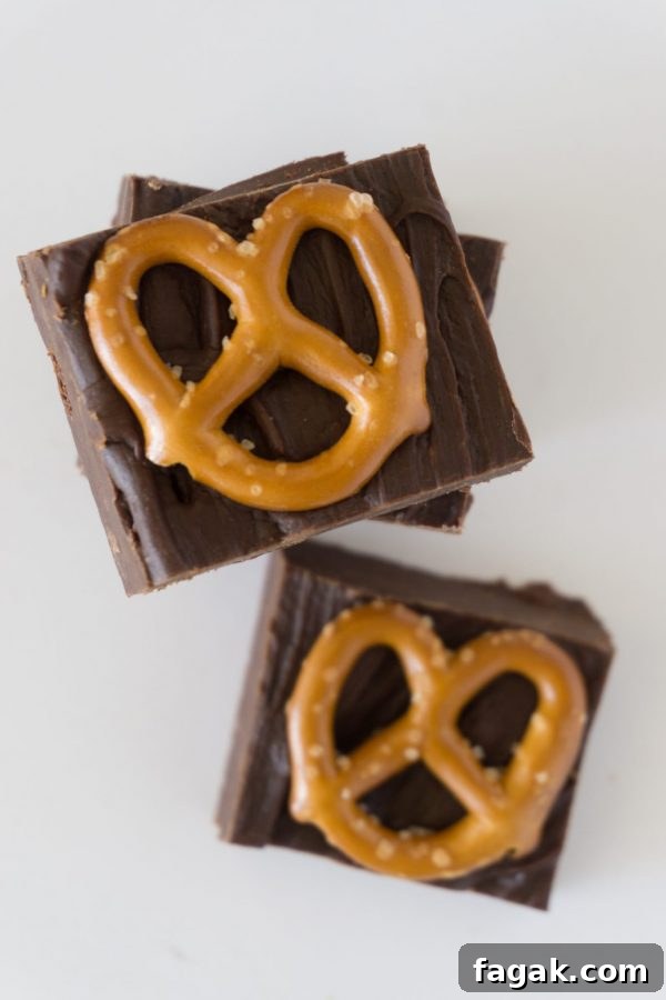 Dark Chocolate Guinness Fudge close-up