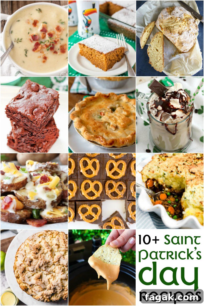 St Patrick's Day Recipes collage