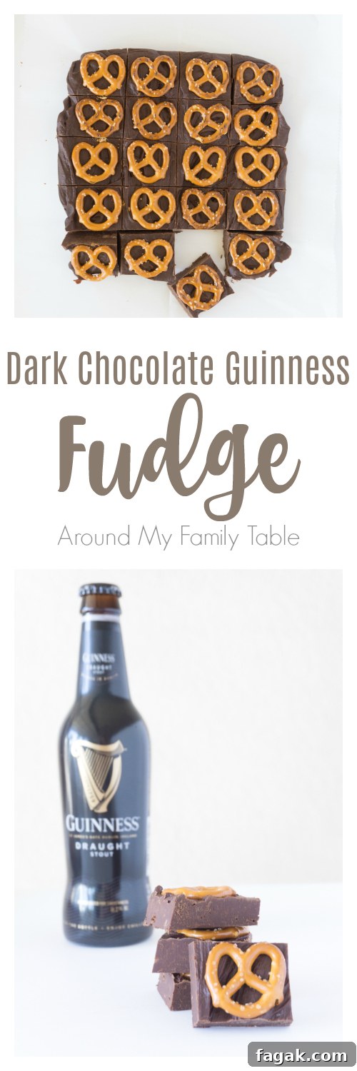 Guinness fudge stacked