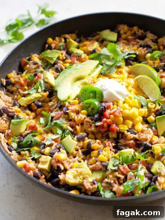 One-pan Spicy Mexican Rice Skillet