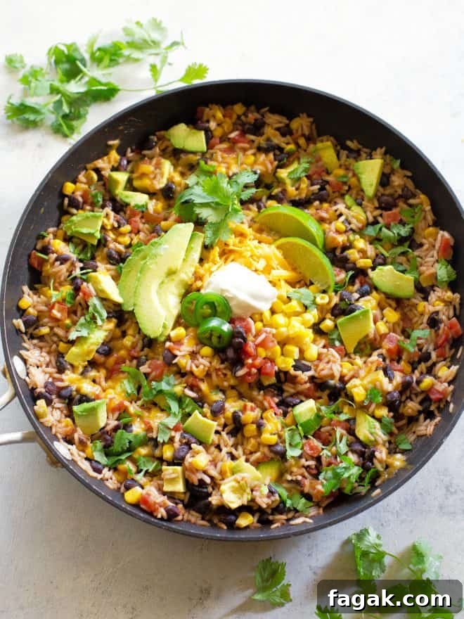 One-pan Spicy Mexican Rice Skillet