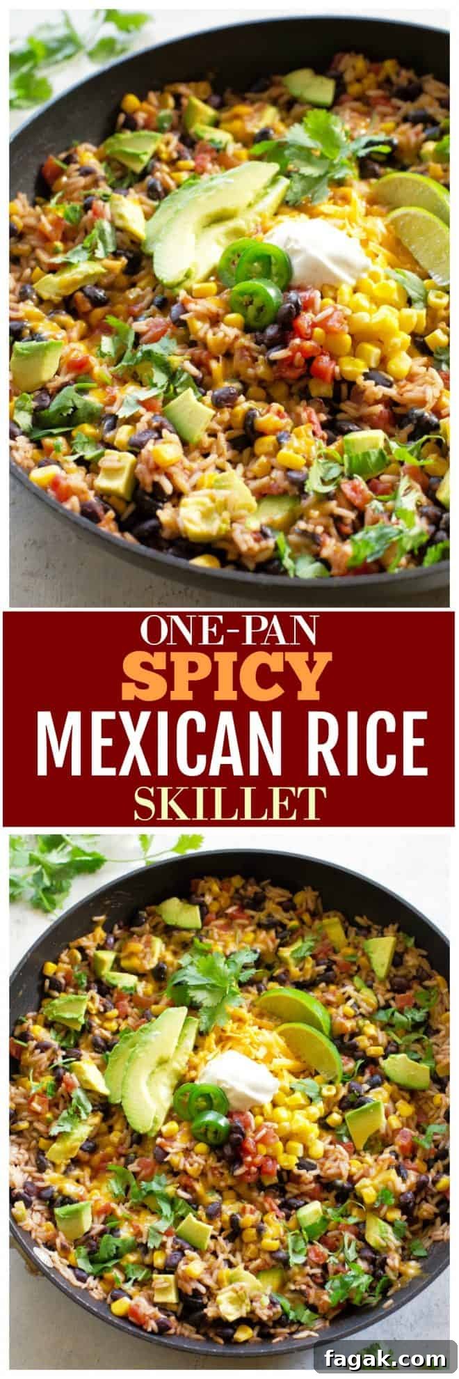 One-pan Spicy Mexican Rice Skillet