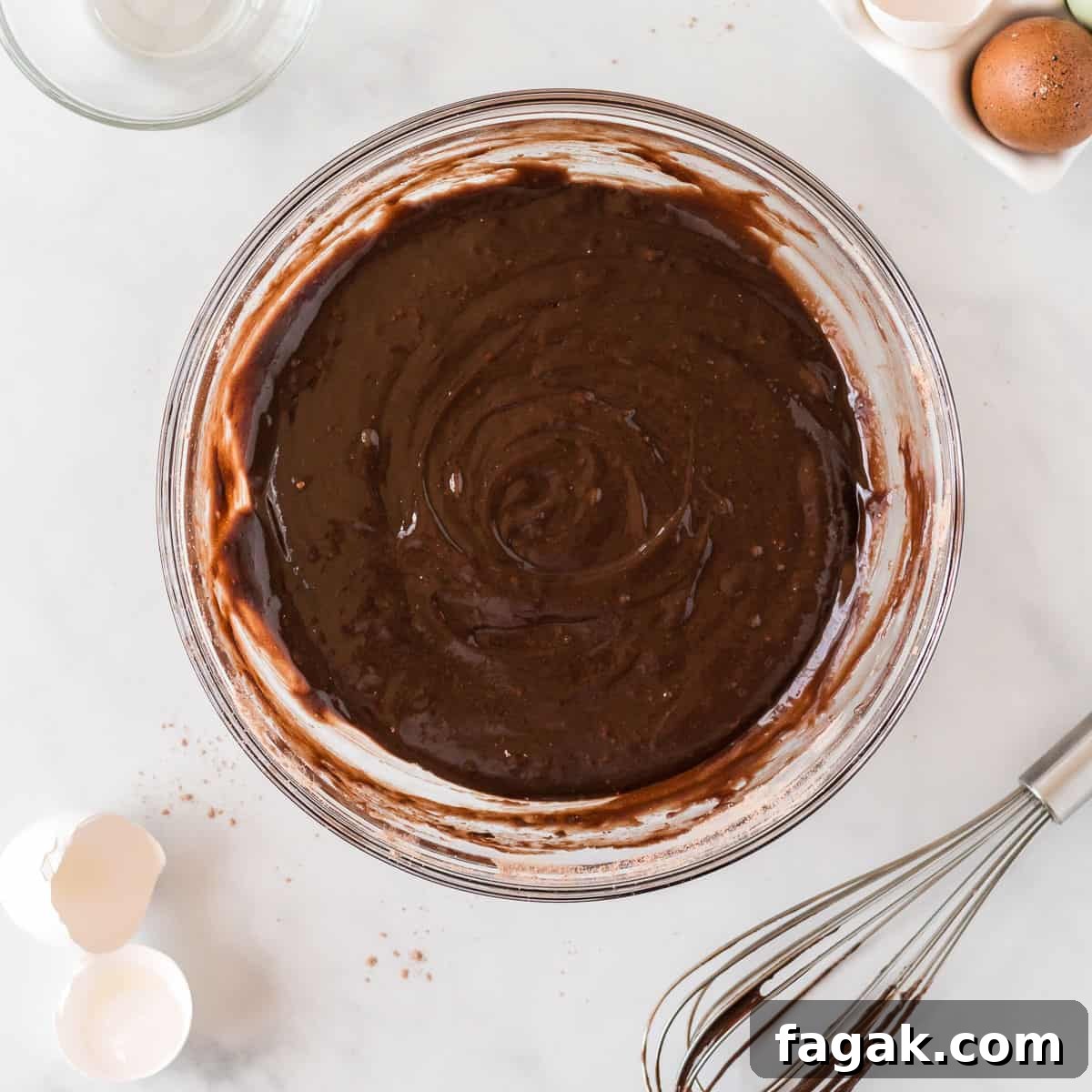 brownie batter mixed together