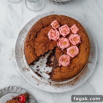 Flourless Chocolate Cake With Mint
