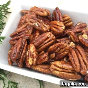 Glazed spicy pecans (with rosemary)