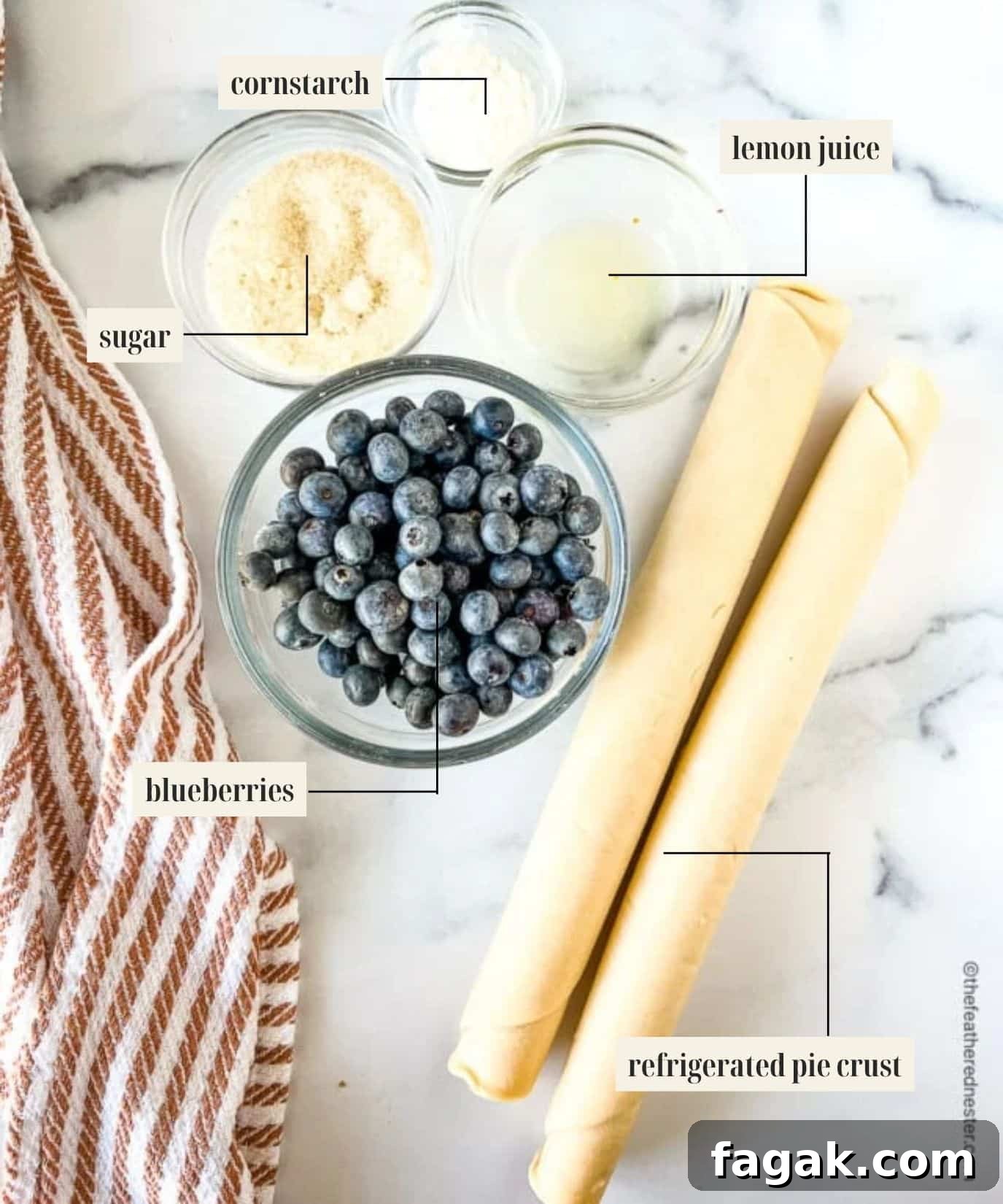 Labeled ingredients image for pop tart recipe.
