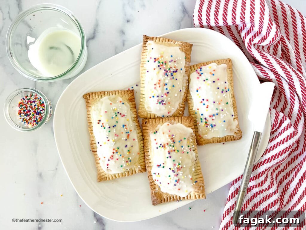 showing frosted hand-pies decorated with pareils