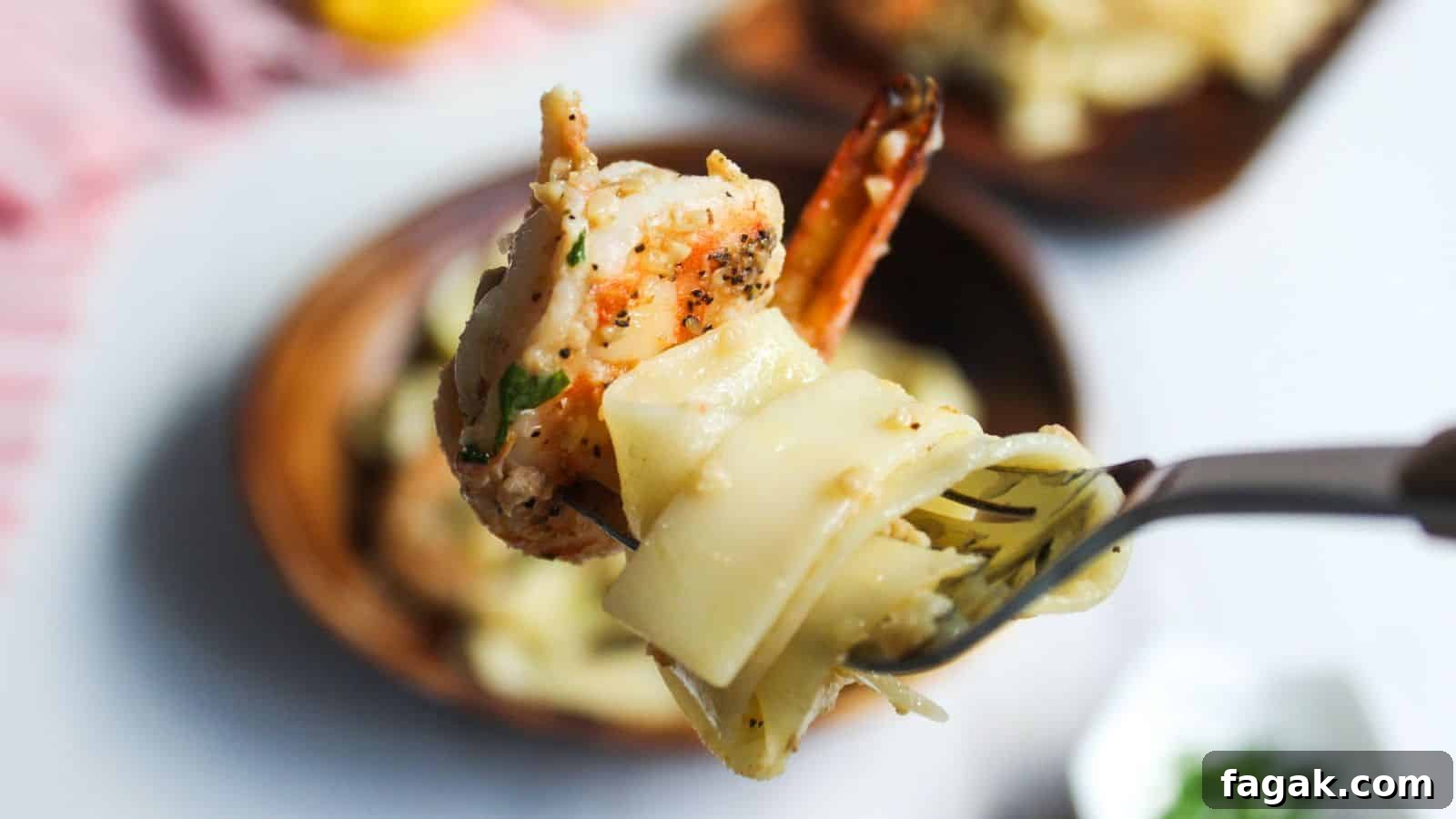 16 Light and Satisfying Shrimp Recipes for Quick Weeknight Meals 14 A bowl of shrimp pasta with lemon and parsley.