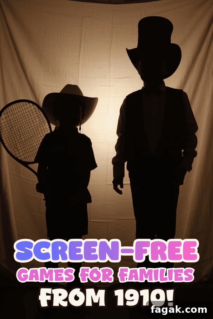 children in funny hats in silhouette behind a white sheet, back lit.