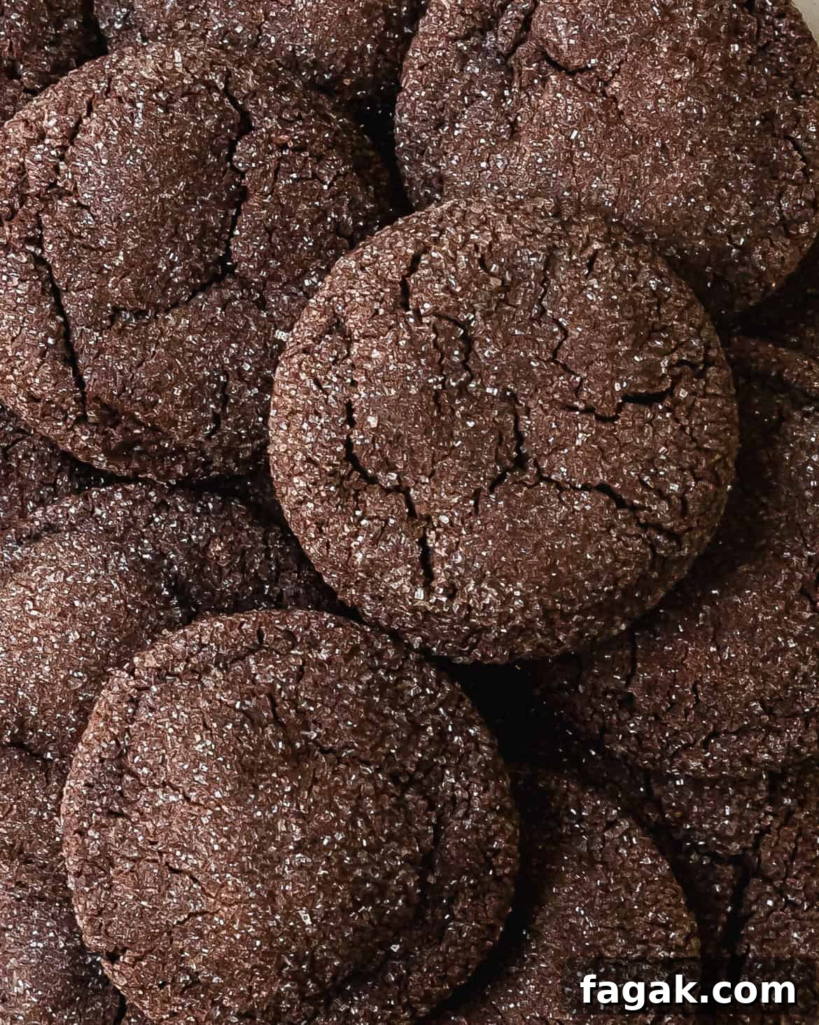 Chocolate sugar cookies are rich and fudgy, deeply chocolatey sugar cookies. These soft and chewy chocolate cookies are quick and easy to make and are the perfect cookie for any holiday gathering.