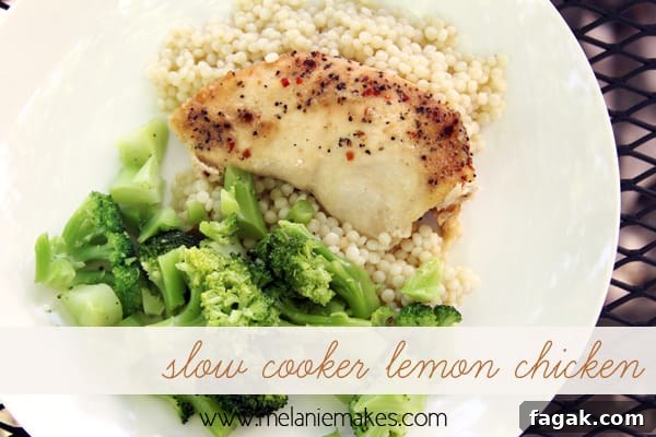 Slow Cooker Lemon Chicken | @melaniebauer at Melanie Makes