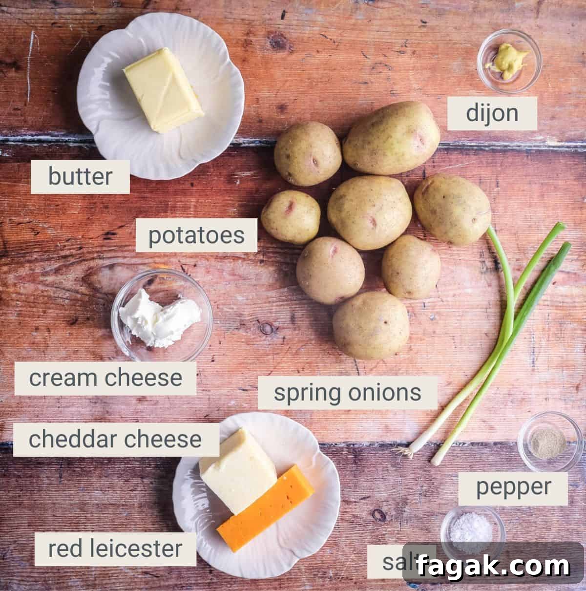 Cheesy mash ingredients